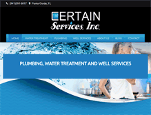 Tablet Screenshot of certainwaterservice.com